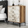 Hanah Home Lizbon 538 Cómoda Nogal y Blanco